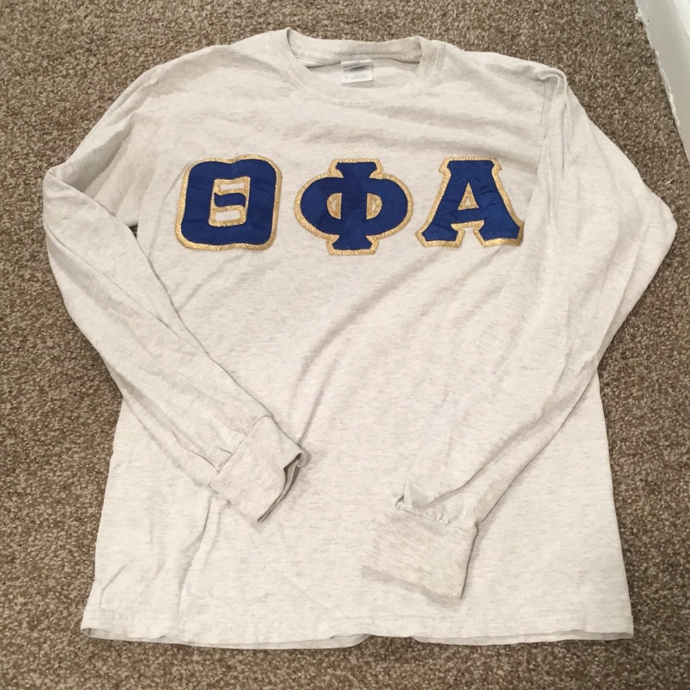 Theta phi alpha long sleeve lettered tee
